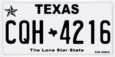 TX license plate CQH4216
