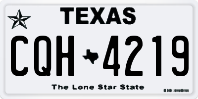TX license plate CQH4219