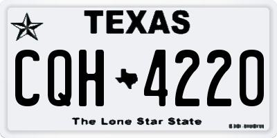 TX license plate CQH4220