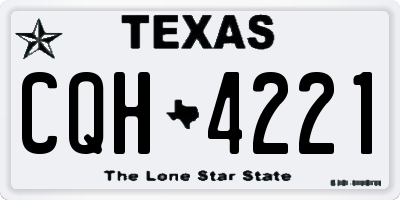 TX license plate CQH4221