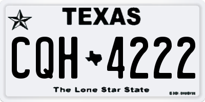 TX license plate CQH4222