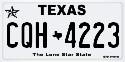 TX license plate CQH4223