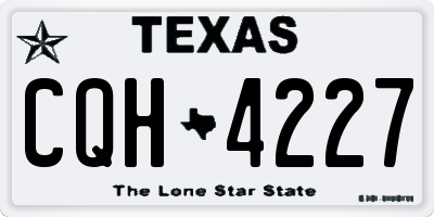 TX license plate CQH4227