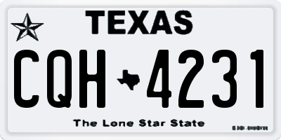 TX license plate CQH4231