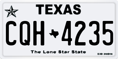 TX license plate CQH4235