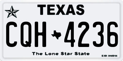 TX license plate CQH4236