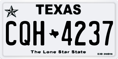TX license plate CQH4237