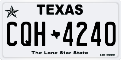 TX license plate CQH4240