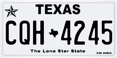 TX license plate CQH4245