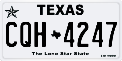 TX license plate CQH4247