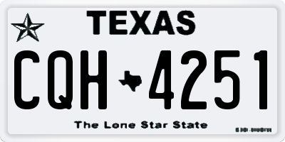 TX license plate CQH4251