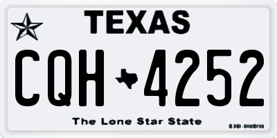 TX license plate CQH4252