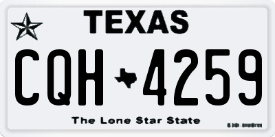TX license plate CQH4259