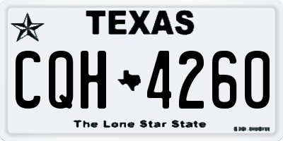 TX license plate CQH4260