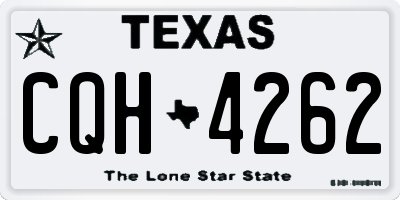 TX license plate CQH4262