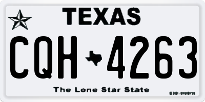 TX license plate CQH4263
