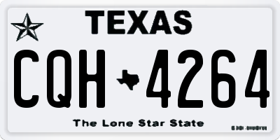 TX license plate CQH4264
