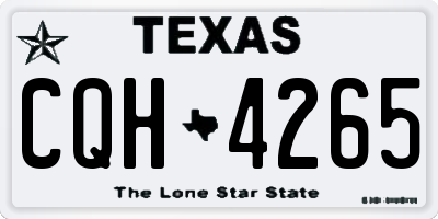 TX license plate CQH4265