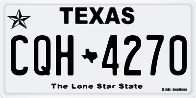 TX license plate CQH4270
