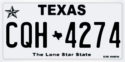 TX license plate CQH4274