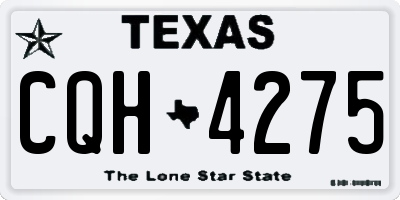 TX license plate CQH4275