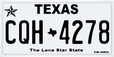 TX license plate CQH4278