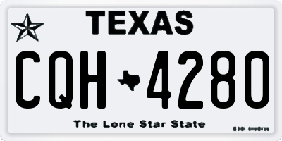 TX license plate CQH4280