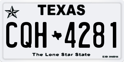 TX license plate CQH4281