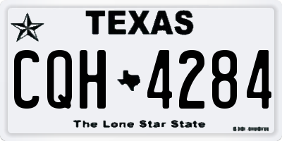 TX license plate CQH4284