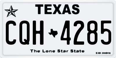 TX license plate CQH4285