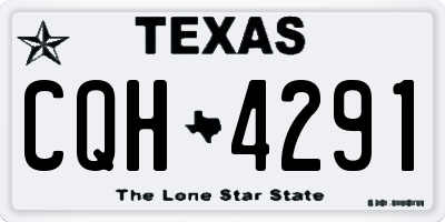 TX license plate CQH4291