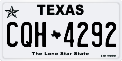 TX license plate CQH4292