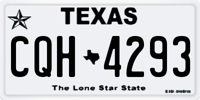 TX license plate CQH4293