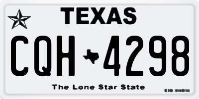 TX license plate CQH4298
