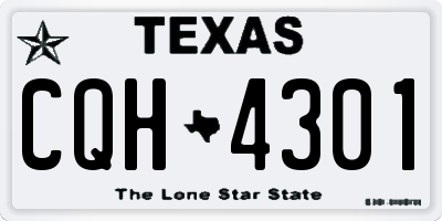 TX license plate CQH4301
