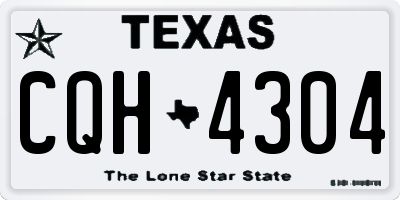 TX license plate CQH4304