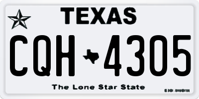 TX license plate CQH4305