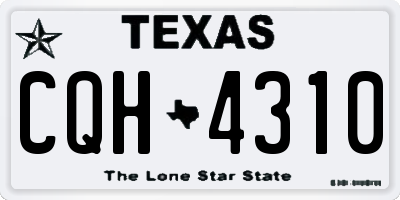TX license plate CQH4310