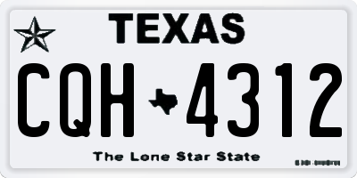 TX license plate CQH4312