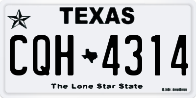 TX license plate CQH4314