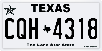 TX license plate CQH4318