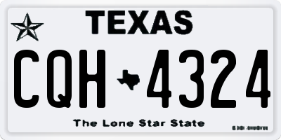 TX license plate CQH4324