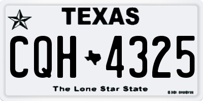 TX license plate CQH4325