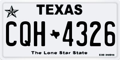 TX license plate CQH4326