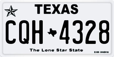 TX license plate CQH4328