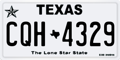 TX license plate CQH4329
