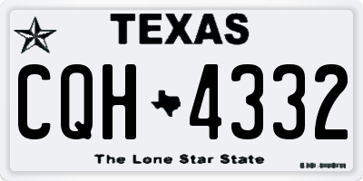 TX license plate CQH4332