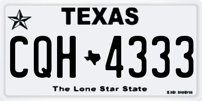TX license plate CQH4333
