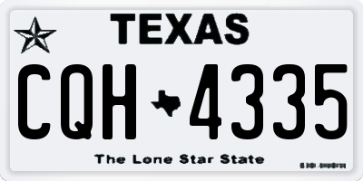 TX license plate CQH4335