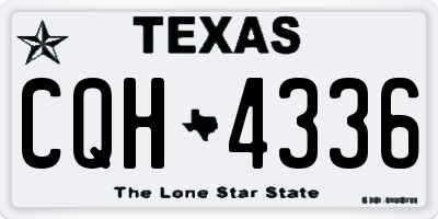 TX license plate CQH4336